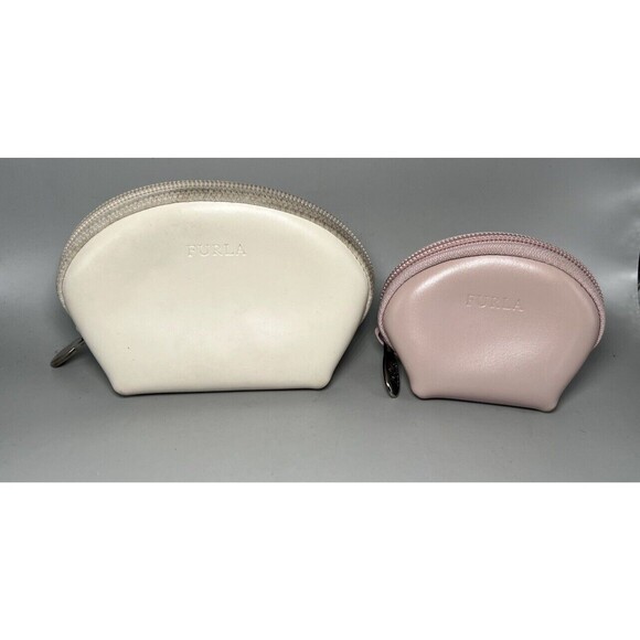 Furla Lot Of (2) Luxury Leather Coin Purses - Picture 1 of 6